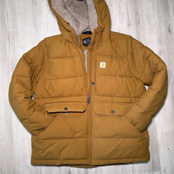 Carhartt Jackets & Blazers - Carhartt Tan Sherpa-Lined Jacket